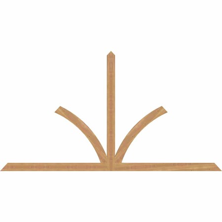 Ekena Millwork Richland Timber Gable Bracket, Western Red Cedar, 96"W x 52"H x 1 1/2"D x 3 1/2"F, 13/12 Pitch GBW096X52X0204RIC00SWR